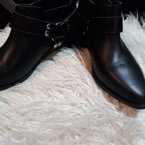 Women's Black Harness Booties